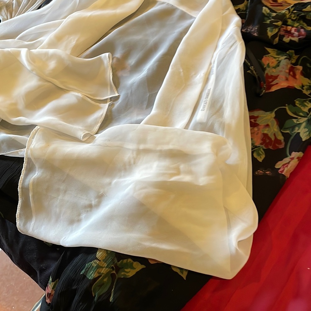 Crop cardigan silk long sleeve I used as a cover top over tank top